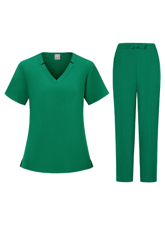 Women's Elastic Doctor Nurse Surgical Gown Work Clothes - Image 1